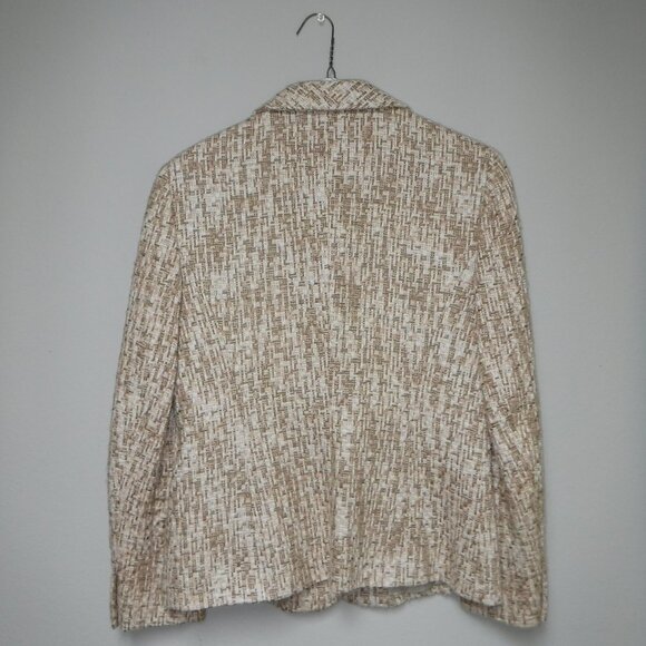 Talbots Tweed Multi Shade Biege/Pink Lined Jacket - Picture 2 of 4